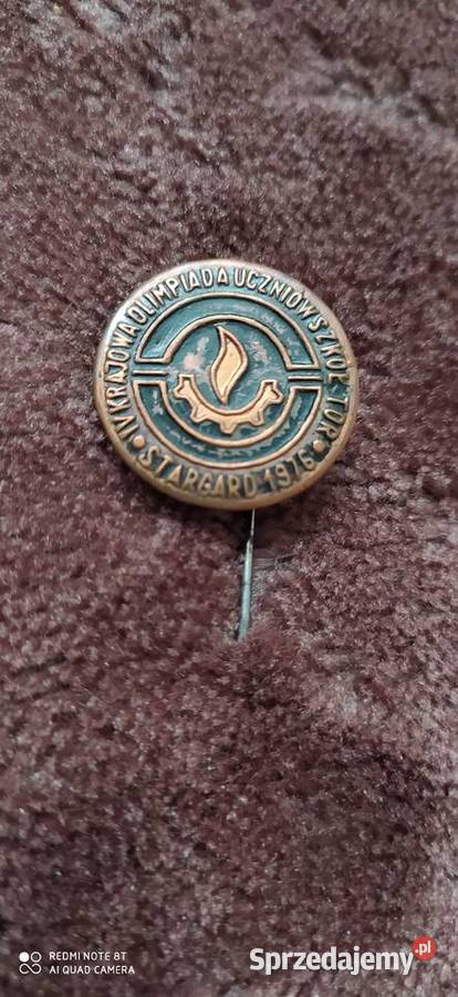 przypinka IV krajowa olimpiada szkół tor 1976 Poznań