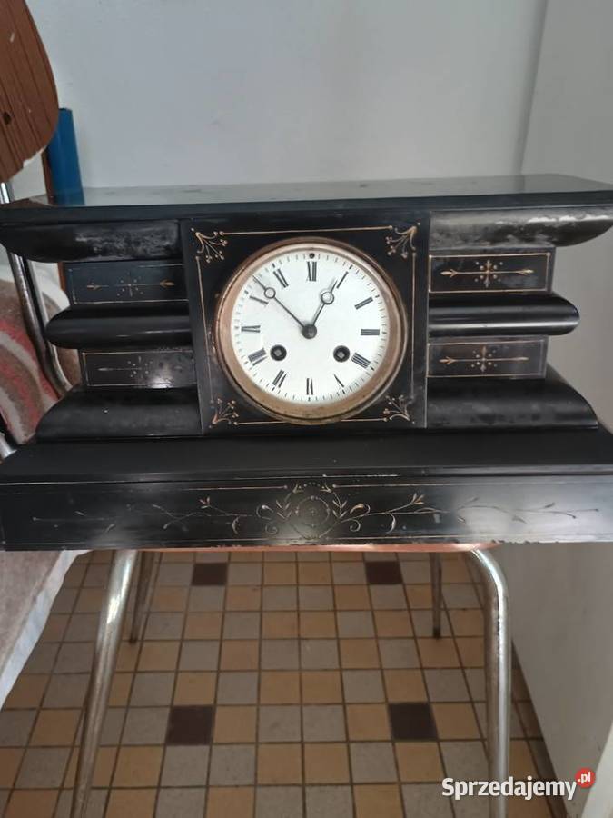Marmurowy zegar kominkowy francuski Zegary podkarpackie Rzeszów