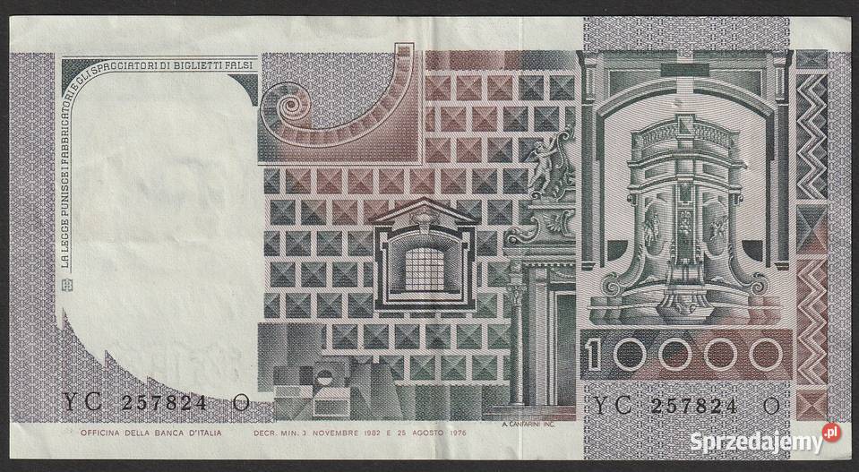 Włochy 10000 lirów 1982 stan 23 łódzkie Łódź
