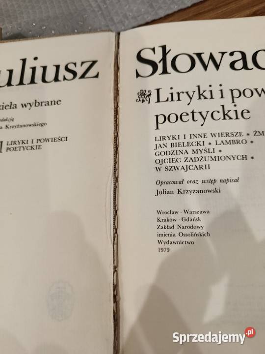 Dzieła Słowackiego twarda Książki naukowe i popularnonaukowe sprzedam