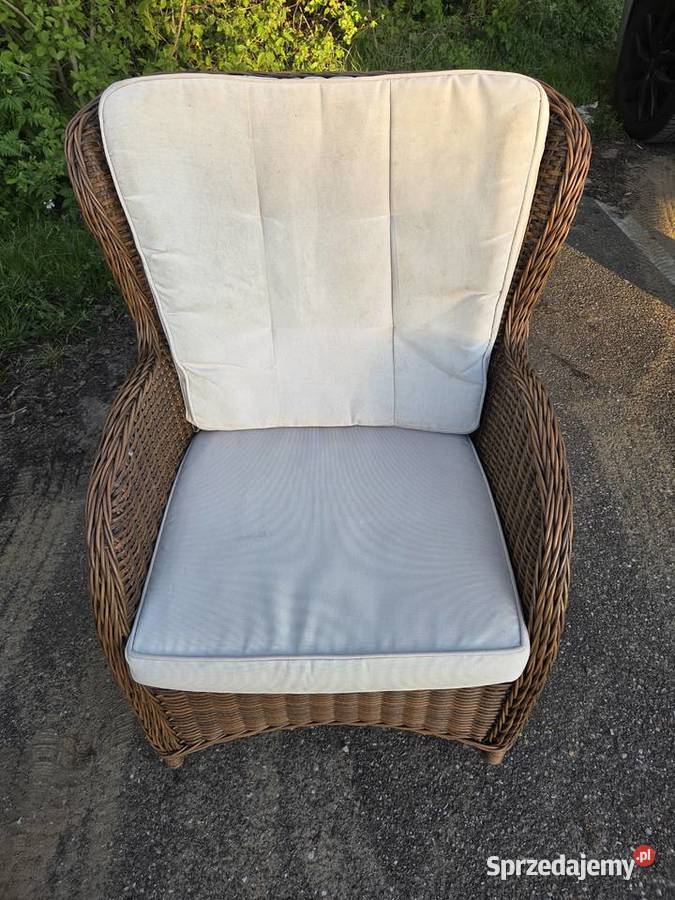 Duże wygodne Fotele ogrodowe na taras Rattan Łask