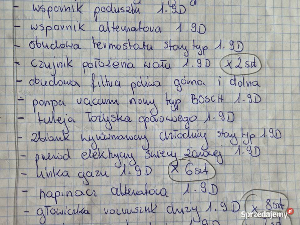 Polonez Citroen 19D części osobowe śląskie Częstochowa