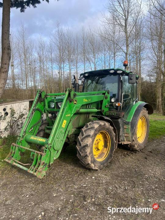 John Deere 6115r 14 r Z Turem JD H 340 moc 115 4 Zaczep dolny Czersk sprzedam