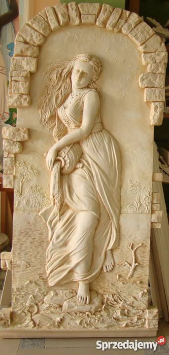 Płaskorzeźba - dekor Kobieta z dzbanem - kamień dekoracyjny