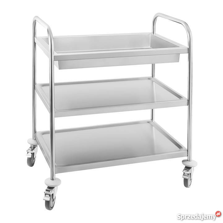 Wózek kelnerski 3 półki stal szlachetna kółka z Poczesna