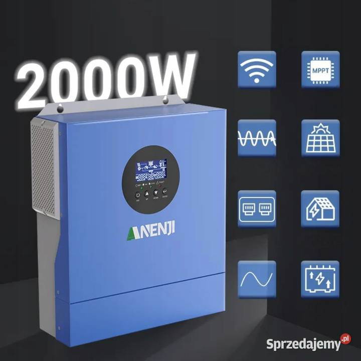 Hybrydowy Falownik Solarny Anenji 2KW 2000W Wifi