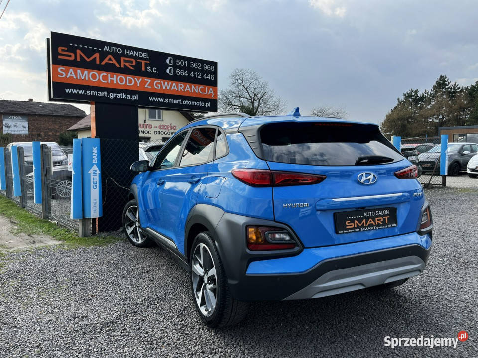 Hyundai Kona Ledy Kamera Navi HUD Lakier PERŁA I aluminiowe felgi śląskie Rydułtowy sprzedam