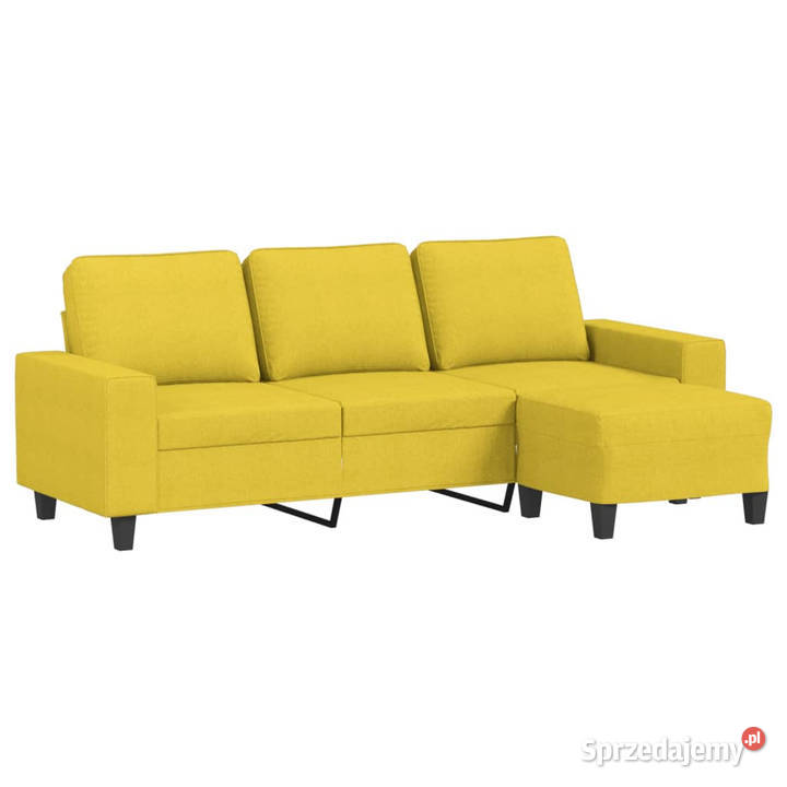 3osobowa sofa z podnóżkiem jasnożółty 180 Warszawa