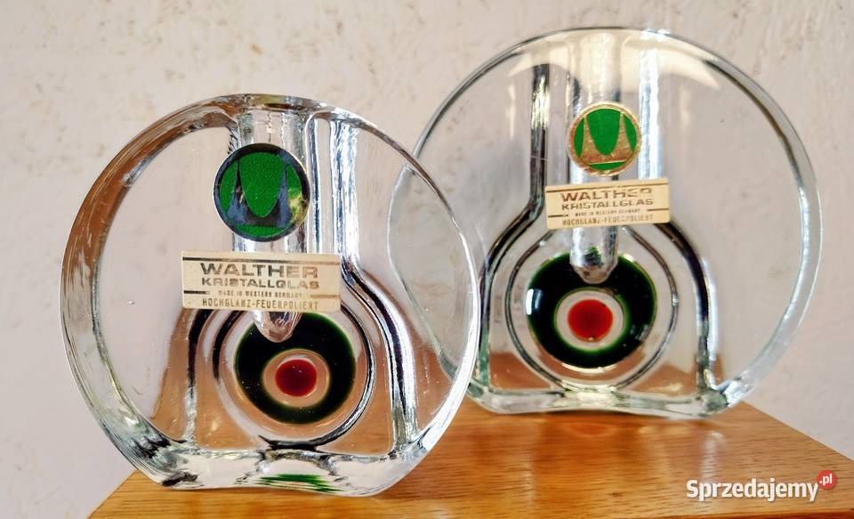 Zestaw wazoników Walther Kristallglas lata 60te Radłów sprzedam