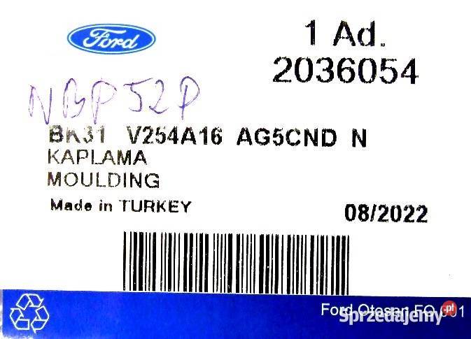NAKŁADKA LISTWA BOCZNA PRAWA ŚRODKOWA FORD Głogów sprzedam