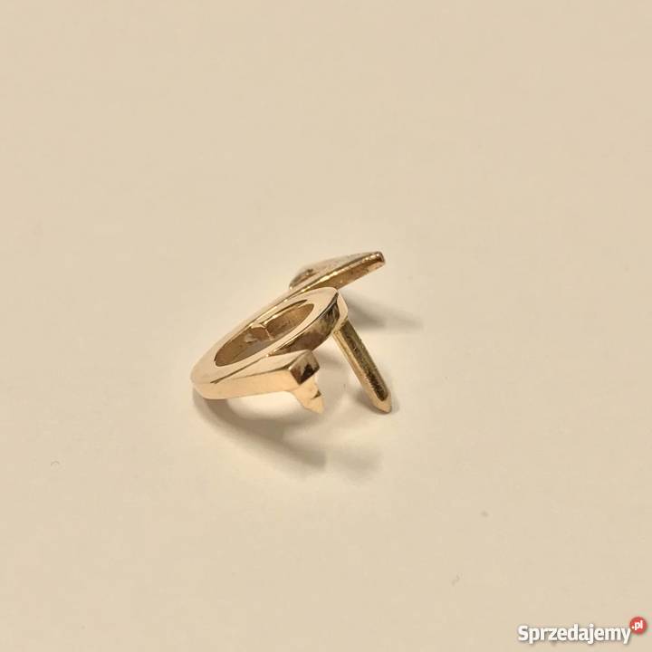 Złota SPINKA 14K do marynarki trąbka POCZTA złote Warszawa
