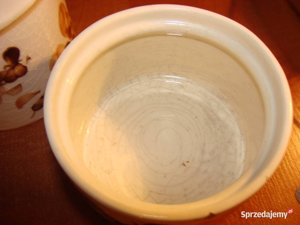 Włocławek fajansowe pojemniki kuchenne pomorskie Pruszcz Gdański