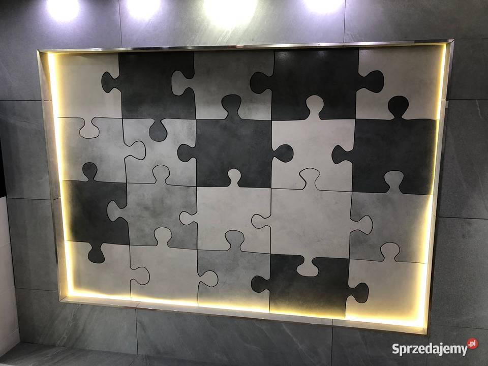 Puzzle 3D z TWARDEGO GRESU na podłogę Dekor Łask