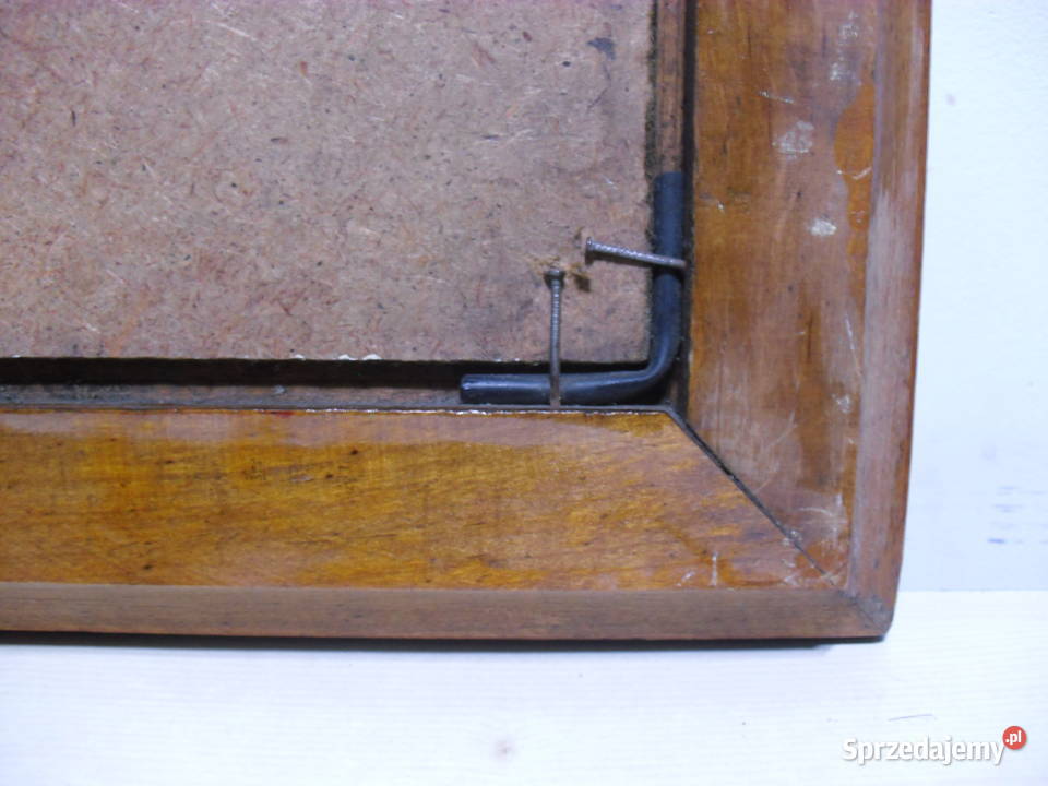 Obraz olejny sygnowany 82x51 Andrychów