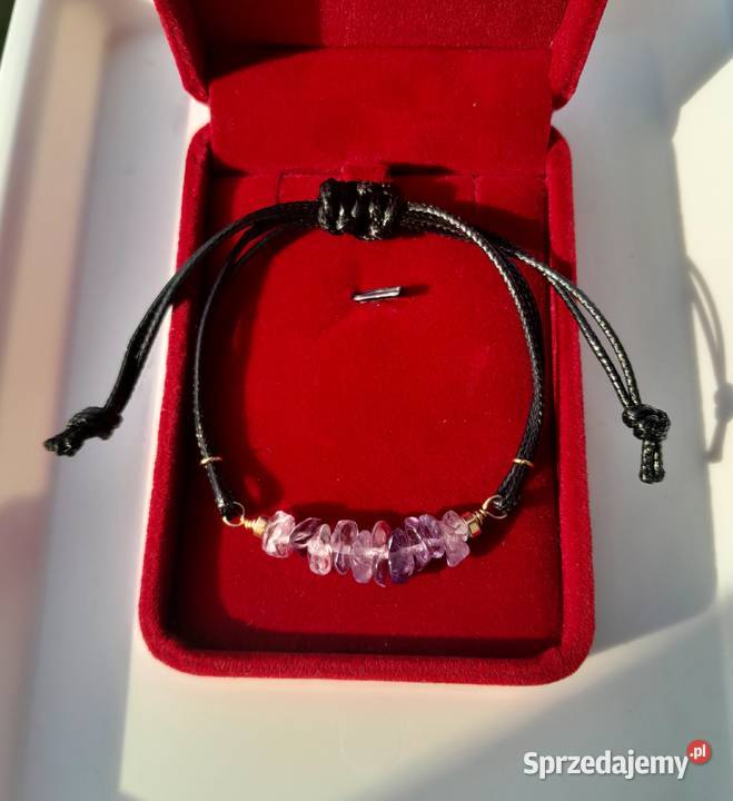 Bransoletka z kamienia naturalnego ametyst Bransoletki Kozienice