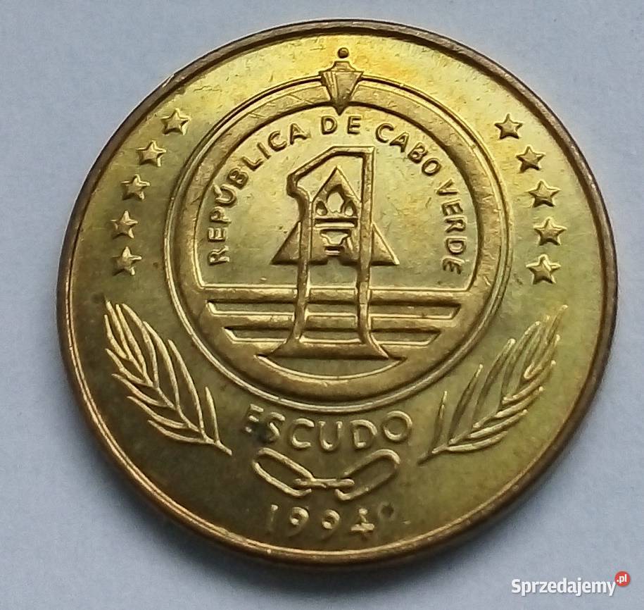 CABO VERDE1 ESCUDO1994 r ŻÓŁW mazowieckie Legionowo