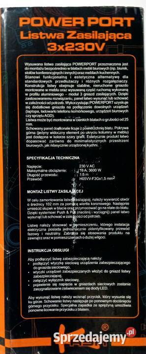 Power Port listwa zasilająca 3230 V chowana Kalisz