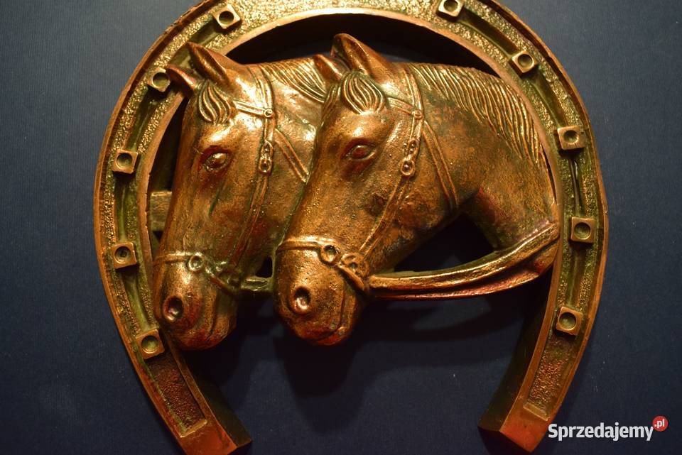 Ozdobna podkowa z parą koni masywna 165 x 17 Chełmno