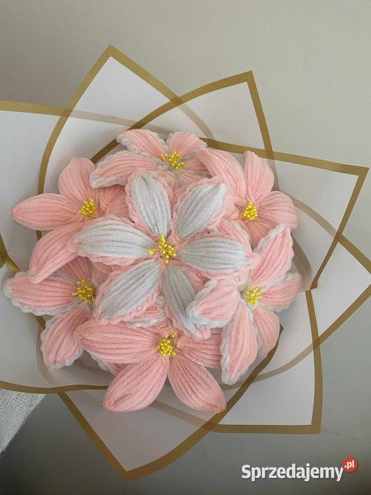 Bukiet Lilii z drucików kreatywnych różowo biały Dąbrowa Górnicza