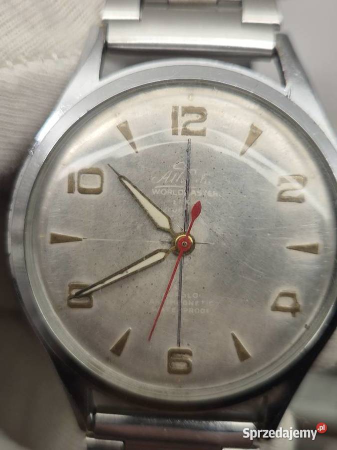 Zabytkowy zegarek Atlantic duża linia XXL śląskie Chorzów