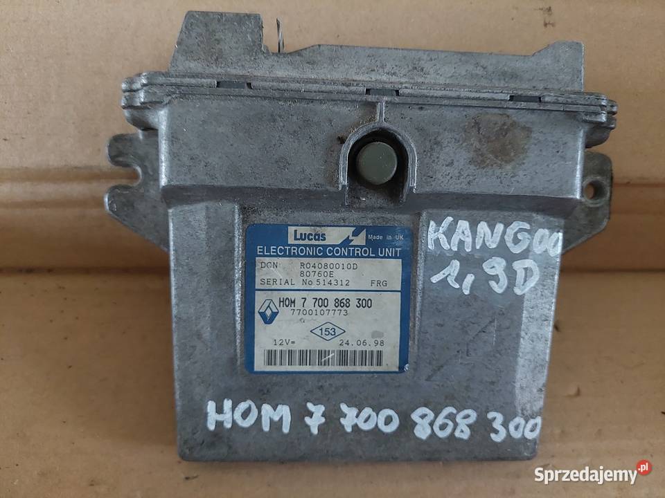 RENAULT KANGOO 19 komputer sterownik 7700868300 Kielce sprzedam