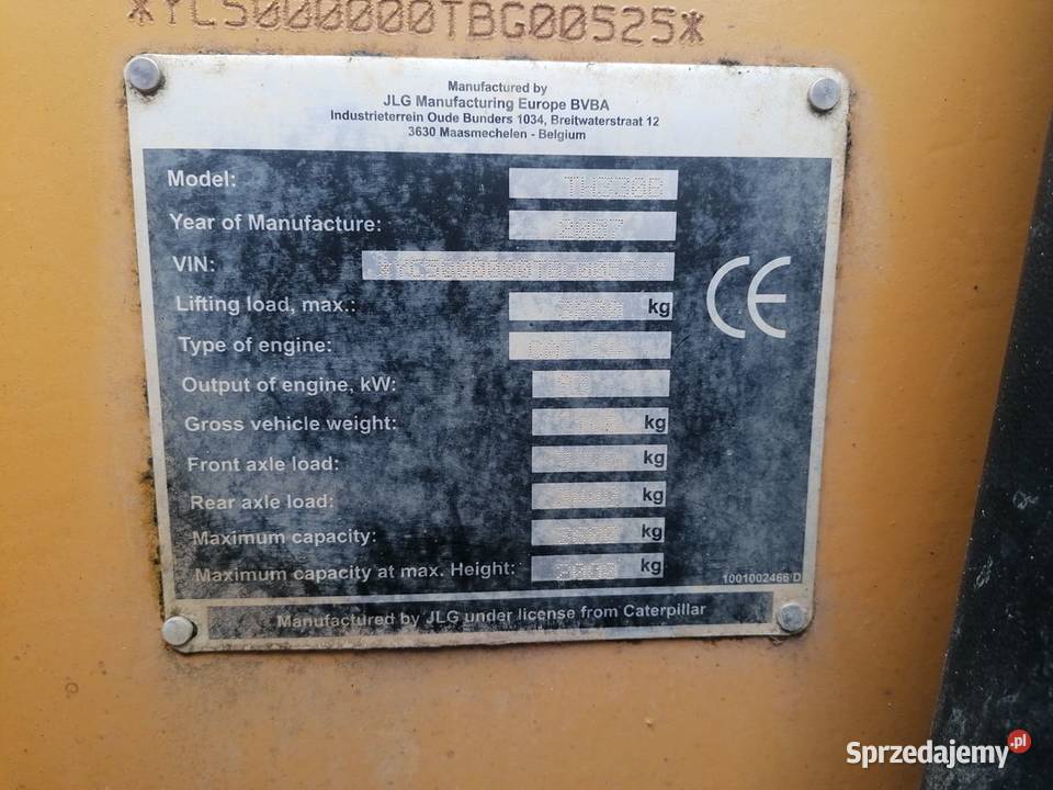 Cat TH 330 2007r Części Wilkowo