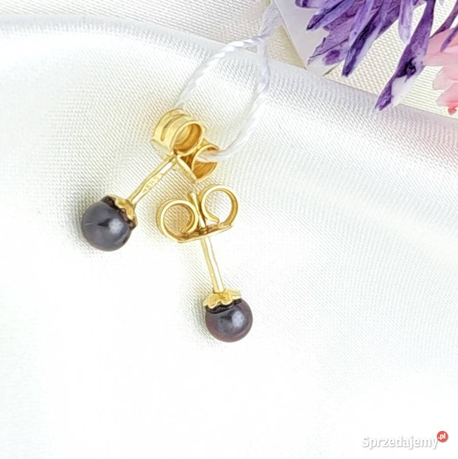 Kolczyki Złote pr585 Perełki 45mm sztyft Z204 Poznań
