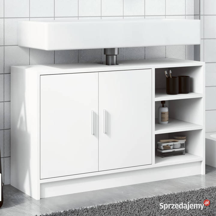 Szafka pod umywalkę biała 90x29x55 materiał Warszawa
