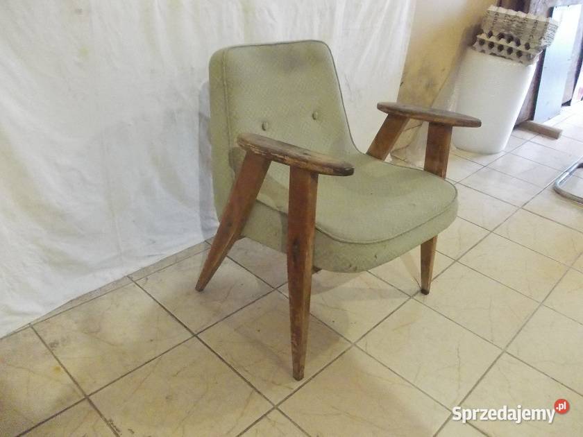 Stary oryginalny fotel Chierowski 366 PRL Bielsko-Biała