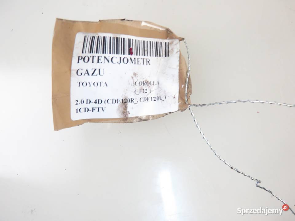 POTENCJOMETR GAZU TOYOTA COROLLA E12 20 D