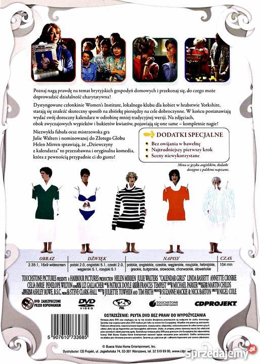 DZIEWCZYNY Z KALENDARZA JULIE WALTERS DŁUGIE Kalisz