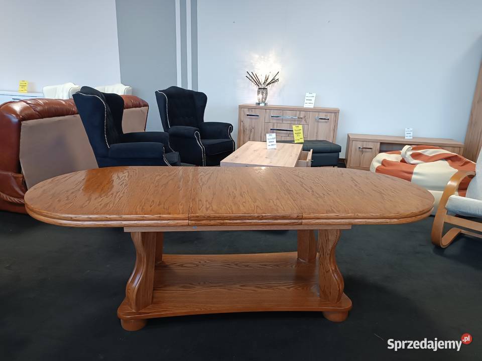 Nowa ława Dębowa OWALNA ROZKŁADANA do 200 70 opolskie Olesno