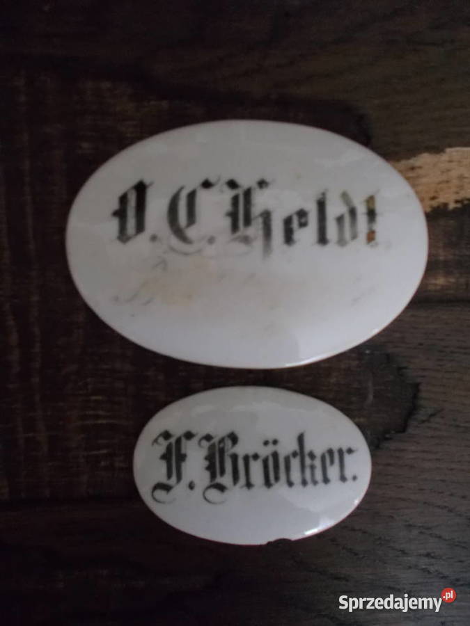 Przedwojenna PorcelankaWypukły KształtZestaw 2 Szczecin