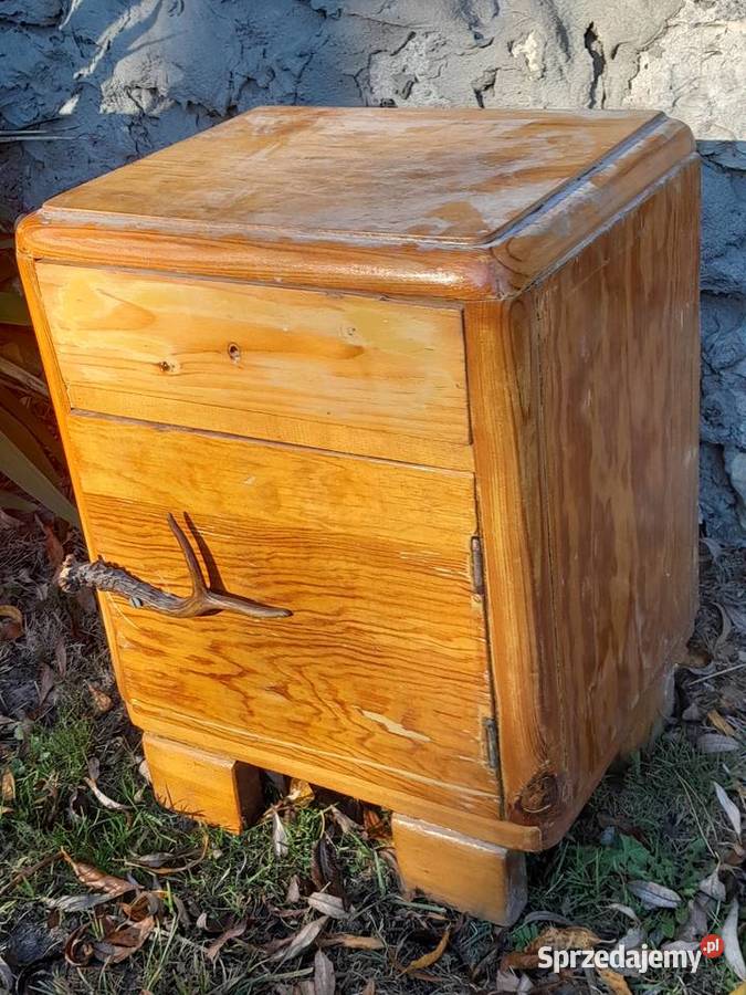 Stara szafka nocna zabytek PRL retro vintage śląskie Dąbrowa Górnicza