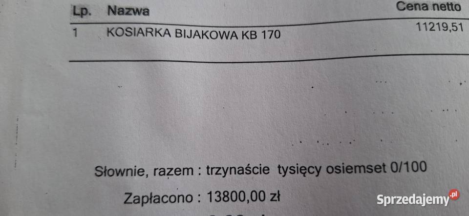 Kosiarka bijakowa Mulczer PRODAR 17m 2023r Kosiarki Lubin