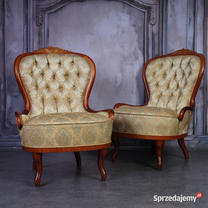 ARTexpert Elegancka Para Foteli Ludwik Prestiż w Dobrzany