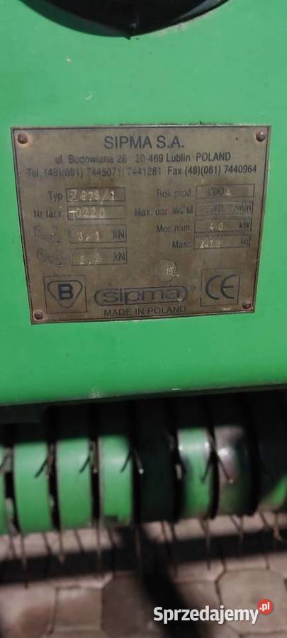 Prasa rolująca Sipma nieuszkodzony Kock