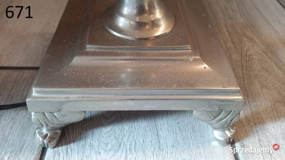 Lampa podłogowa Srebrna Nocna Gabinetowa Lampy podłogowe zachodniopomorskie Gawroniec