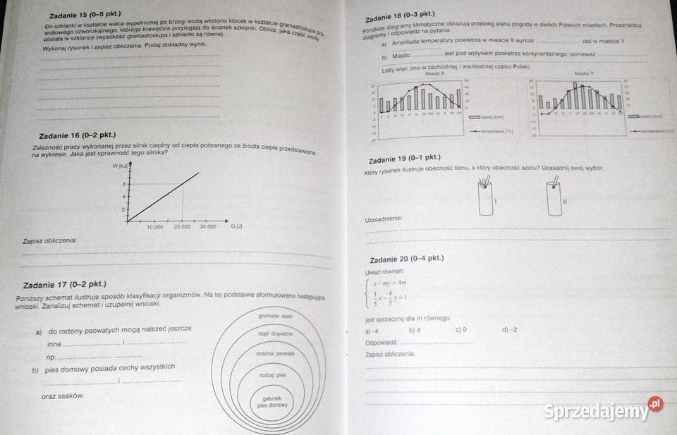 Testy ćwiczenia gimnazjali Matematyczno lubelskie Chełm sprzedam