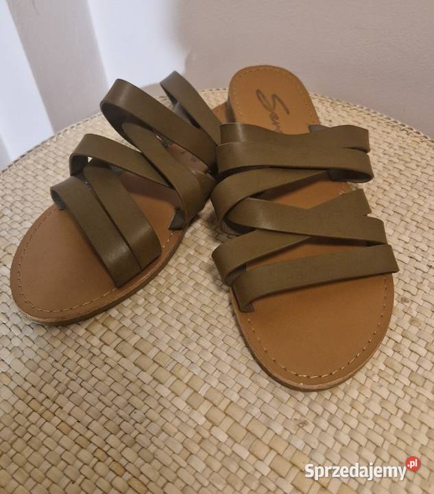 Buty damskie klapki marki Seven7 khaki 39 Lublin
