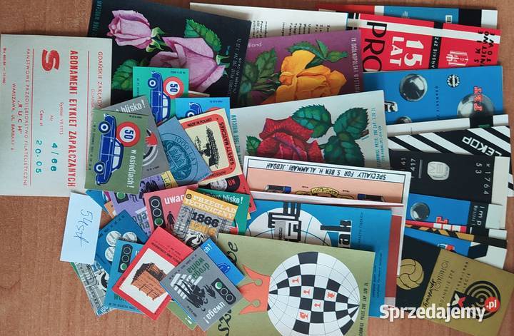 Zestawy etykiet zapałczanych z abonamentów ponad