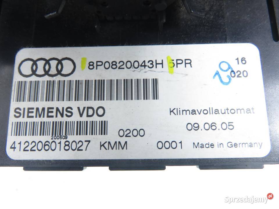 KLIMATRONIK AUDI A3 8P1 8P0820043H sprzedam