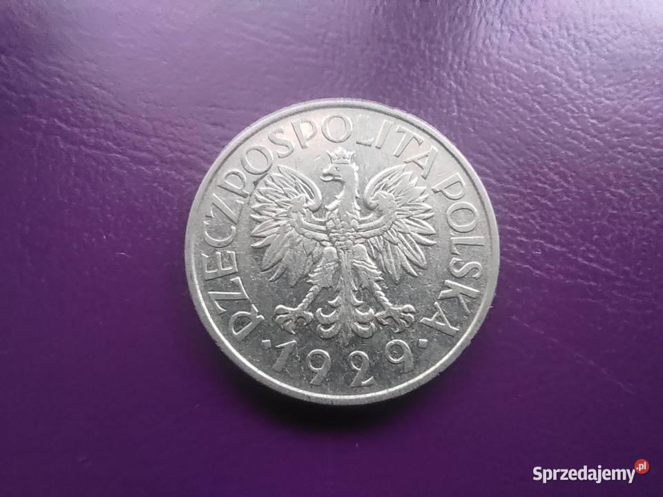 Moneta przedwojenna II RP 1 1929 Pruszków