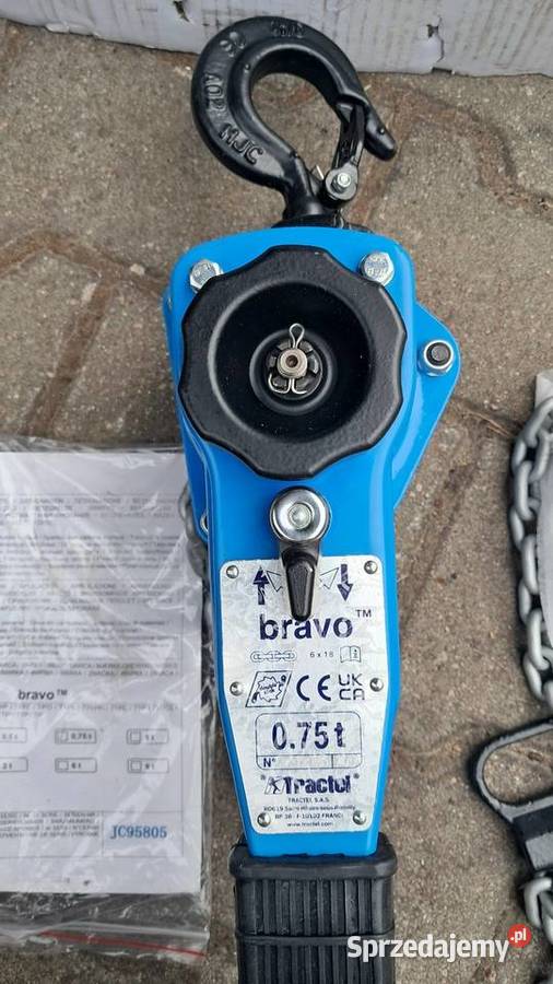 Wciągarka łańcuchowa dźwigniowa Tractel Bravo kujawsko-pomorskie Świecie sprzedam