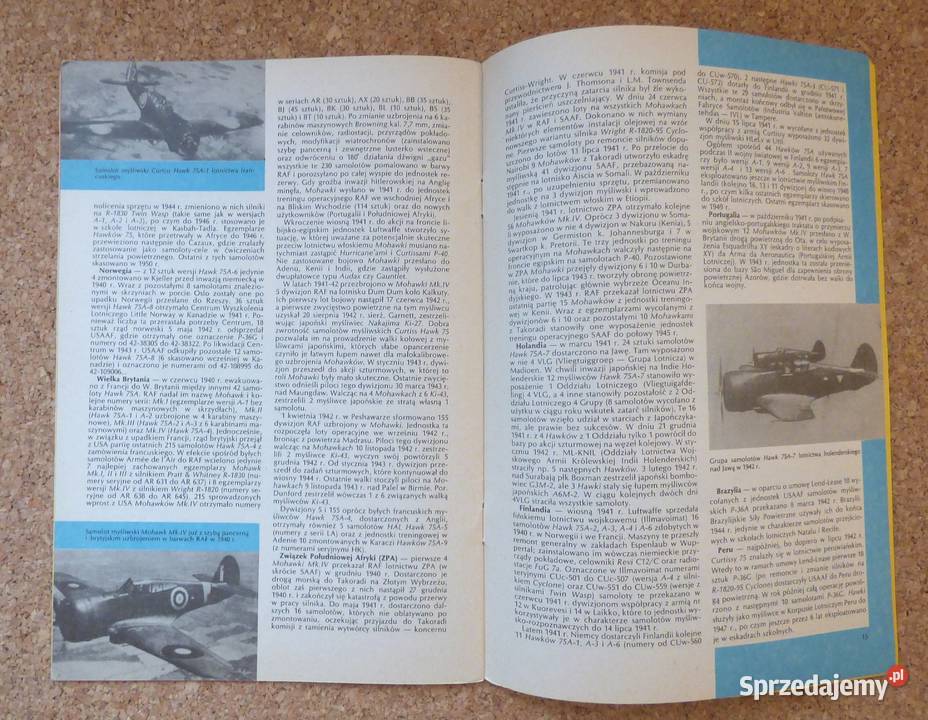 W Mietelski Samolot myśliwski Curtiss Hawk 75 Książki i Podręczniki
