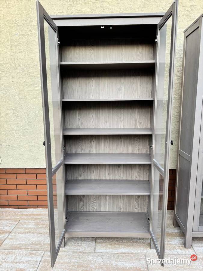 Witryna Hemnes Ikea z półkami kredens biblioteka Kredensy i witryny Sulbiny