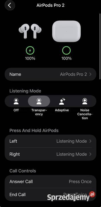 AirPods Pro 2 Stan Idealny Nowe Gwarancja Apple Słuchawki i głośniki Słuchawki i głośniki Katowice