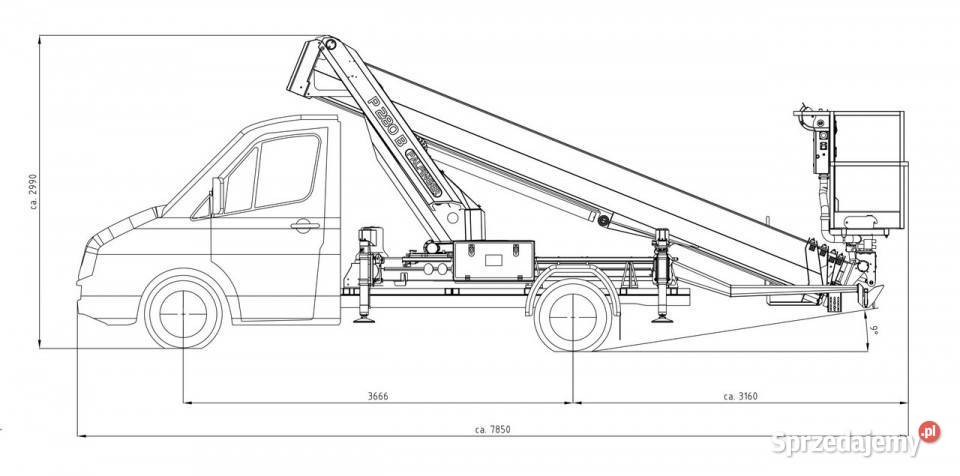 Mercedes Sprinter Zwyżka Podnośnik Koszowy Widełki