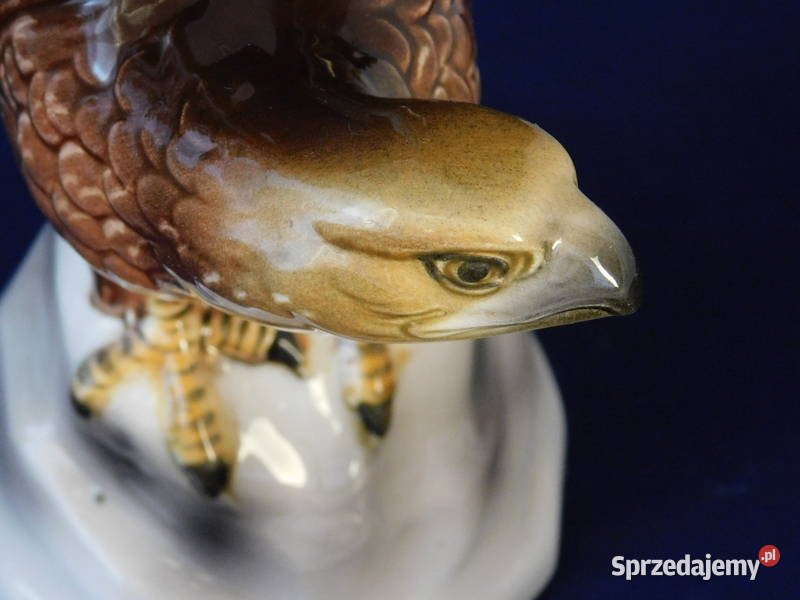 Figurka porcelanowa orła Katzhutte Niemcy 975 Porcelana i szkło Szczecin