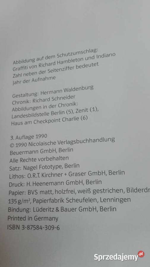 Beriner Mauerbilder GRAFFITI Rok wydania 1990